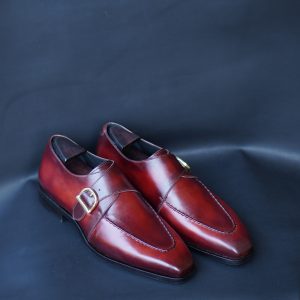 Reddish Brown Patina - Single Monk , Hand Stitch Apron