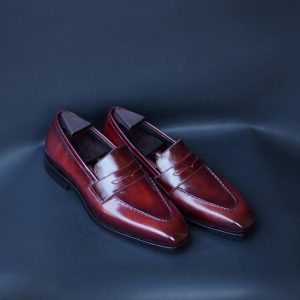 Reddish Brown Patina - Classic Penny Loafers
